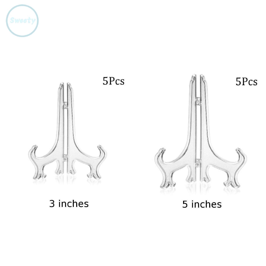 Set 5 kệ trưng bày đĩa kích thước 3/5 inch để bàn trang trí độc đáo