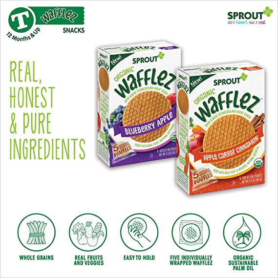 Bánh Wafflez hữu cơ Sprout Organics cho bé