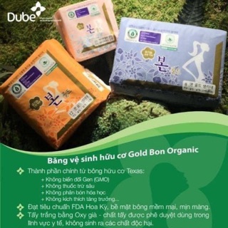 Băng vệ sinh organic Gold Bon Hàn Quốc