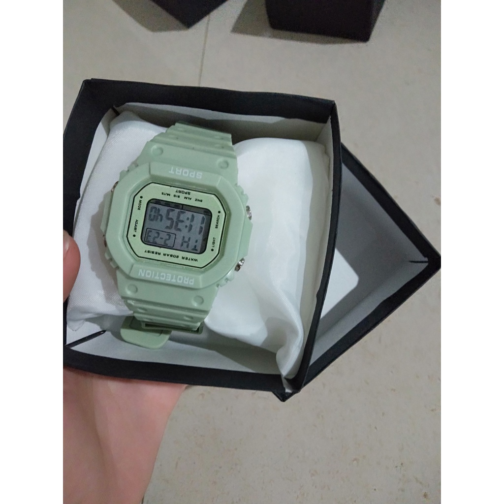 Đồng hồ thể thao Unisex Sppors điện tử mặt chữ nhật thời trang nam nữ siêu đẹp - Cá tính