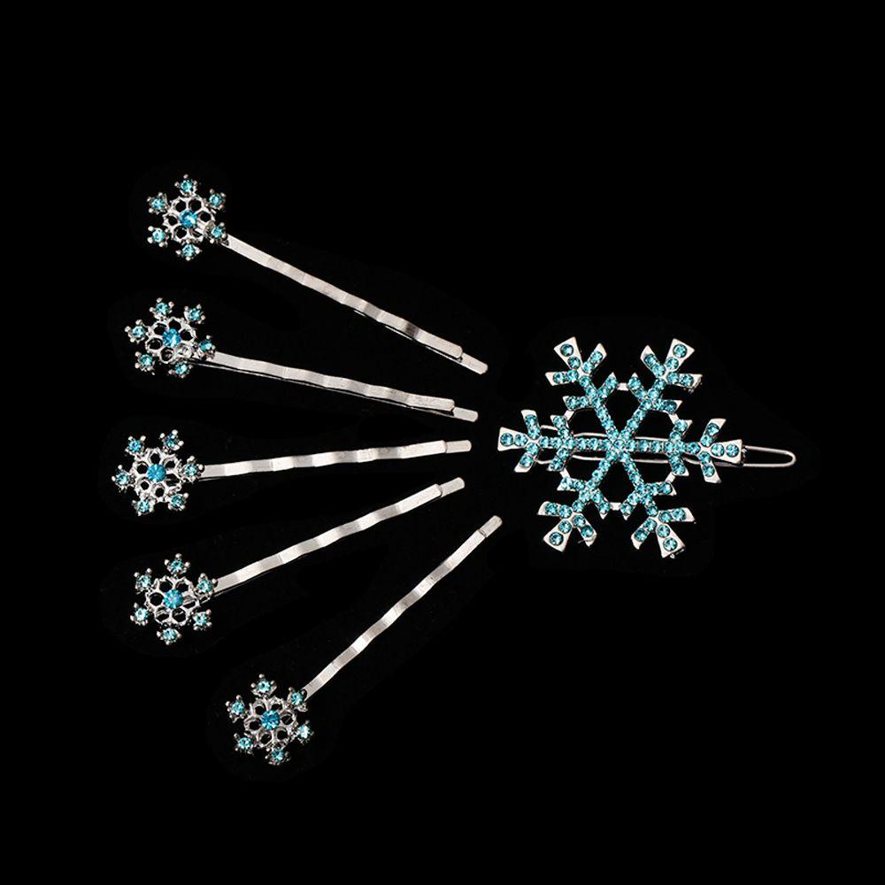 Set 6 Kẹp Tóc Lấp Lánh Phong Cách Giáng Sinh Cho Nữ|Kẹp Tóc Đính Đá Lấp Lánh