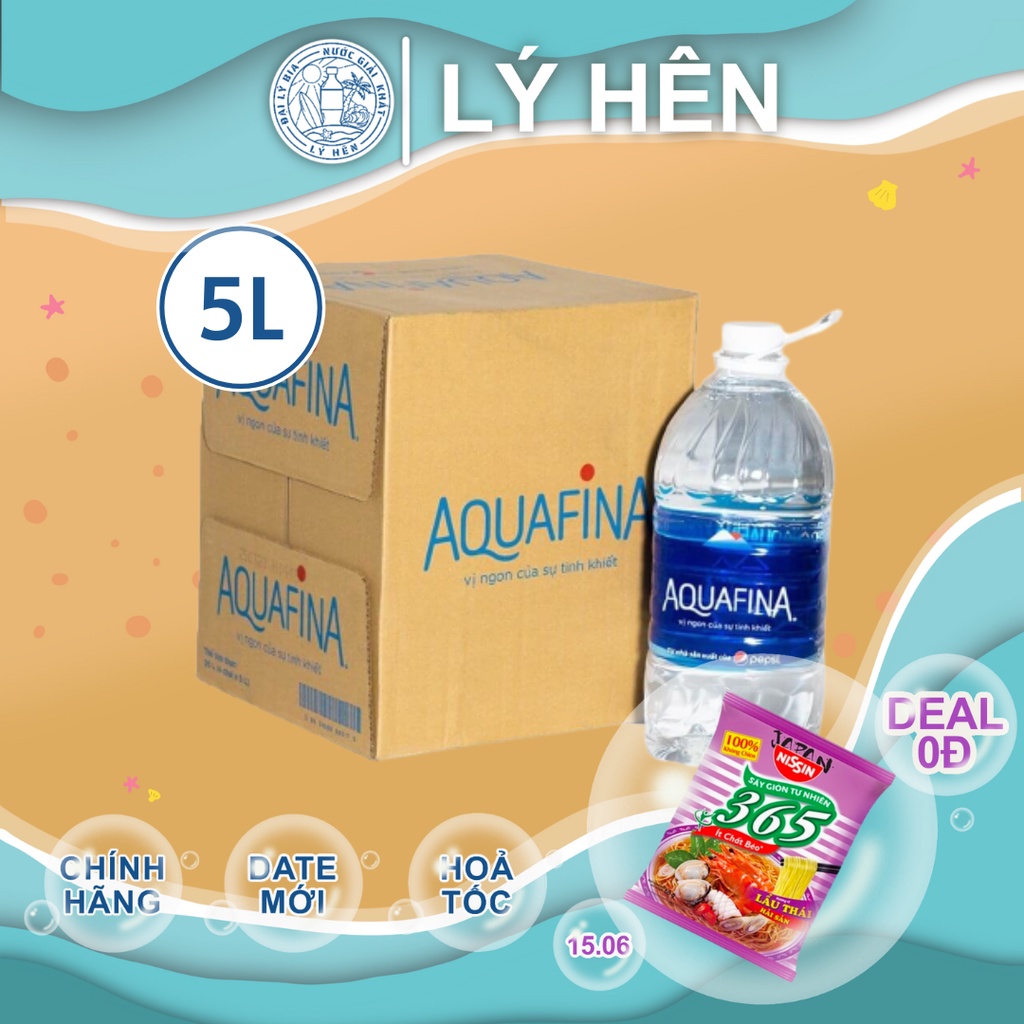 Thùng 4 Chai Nước Suối Tinh Khiết Đóng Chai Aquafina Chai Nhựa 5l HSD 150523