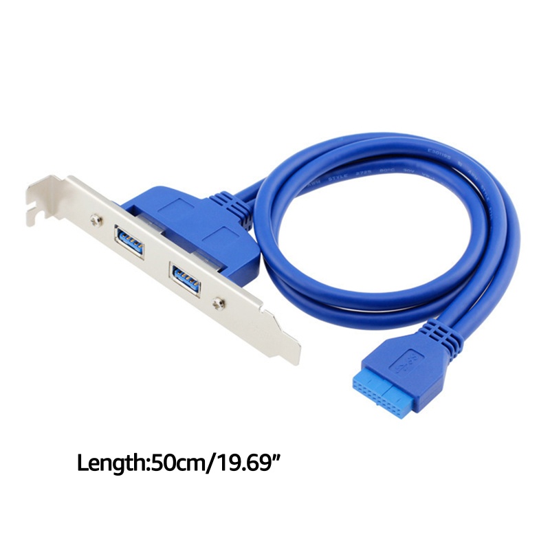Dây cáp mở rộng 20Pin sang USB 3.0 5Gb tốc độ cao 2x USB 3.0 cho bo mạch chủ PC chuyên dụng