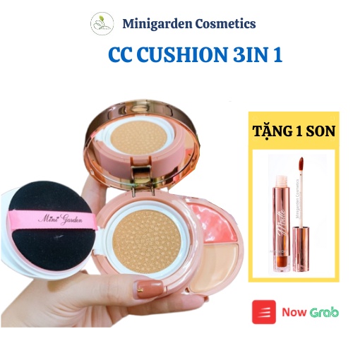 Phấn Nước Mini Garden CC Cushion 3IN1 SPF 40+ PA+++ ( 1 lõi x 12g) PV991