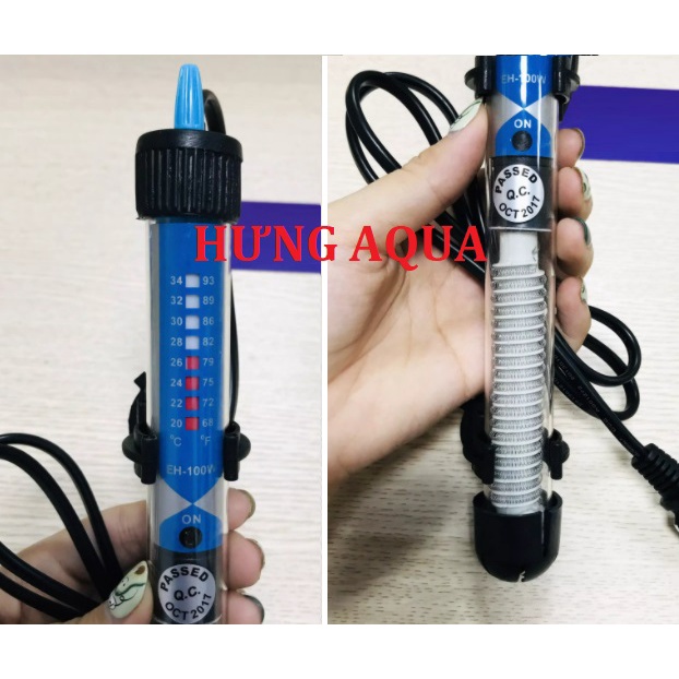 Sưởi bể cá, máy sưởi bể cá Atman EH 100W 200W 300W sưởi hồ cá giúp ổn định nhiệt độ bể cá (hàng cty)