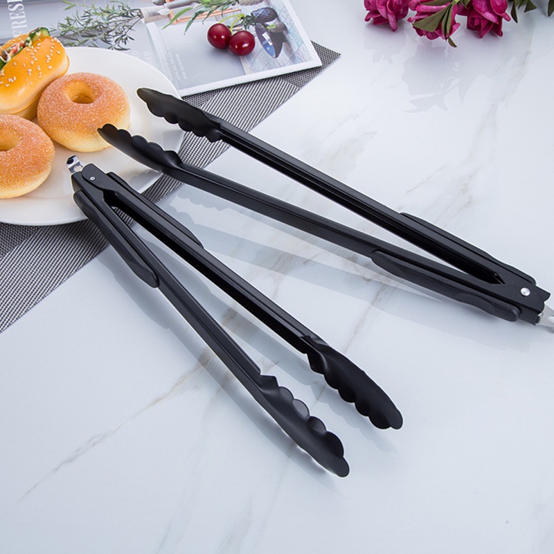 Kẹp gắp thức ăn HOUSEEKER bằng thép không gỉ cỡ 9/ 12/ 14 inch cho tiệc nướng BBQ/ trộn rau củ/ tiệc buffet