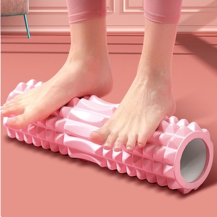 Con lăn Yoga Massage Foarm Roller, ống trụ lăn xốp thể thao giãn cơ có gai