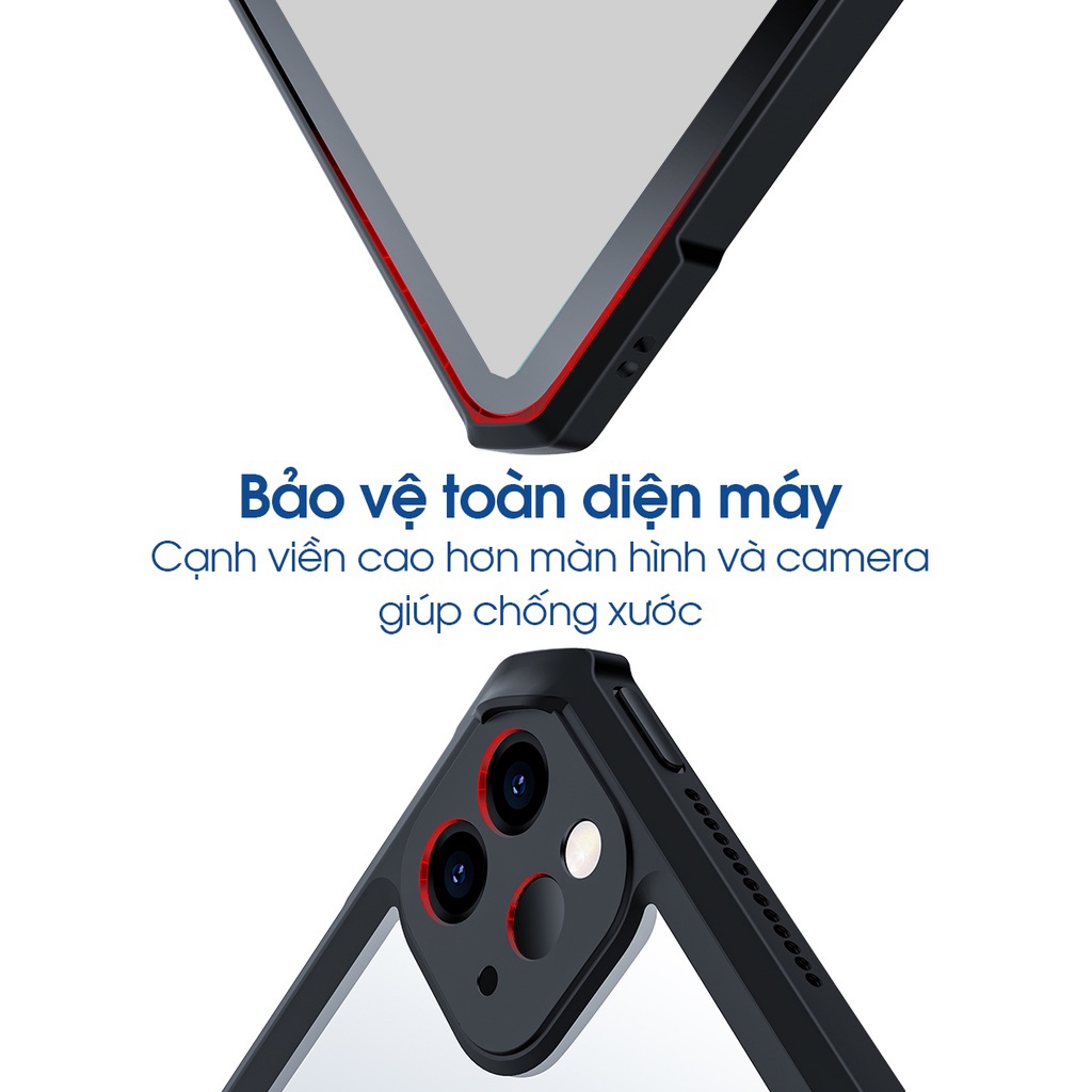 Ốp lưng iPad 10.2 inch / iPad Gen 9/ 8/ 7, Chính hãng XUNDD, Chống sốc, Lưng trong suốt, Viền TPU, CÓ CHÂN ĐỨNG