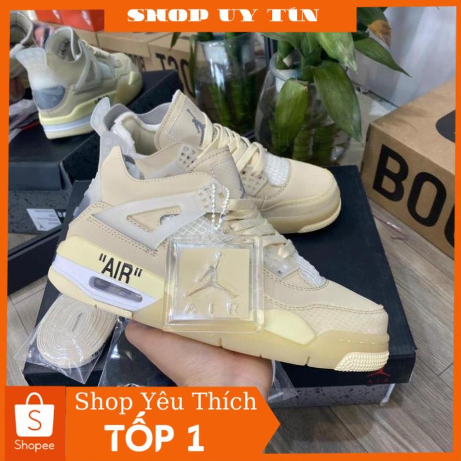 19Giày Sneaker Jordan 4 Off White Full Box Full Phụ Kiện Freeship