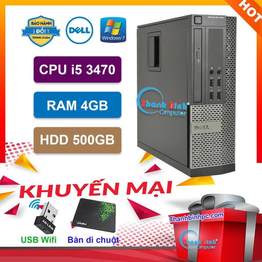 Máy Tính Để Bàn Văn Phòng Giá Rẻ 🌞ThanhBinhPC🌞 PC Đồng Bộ - Dell Optiplex 7010/9010 ( I5 3470/4G/500G ) - Bảo Hành 24T.