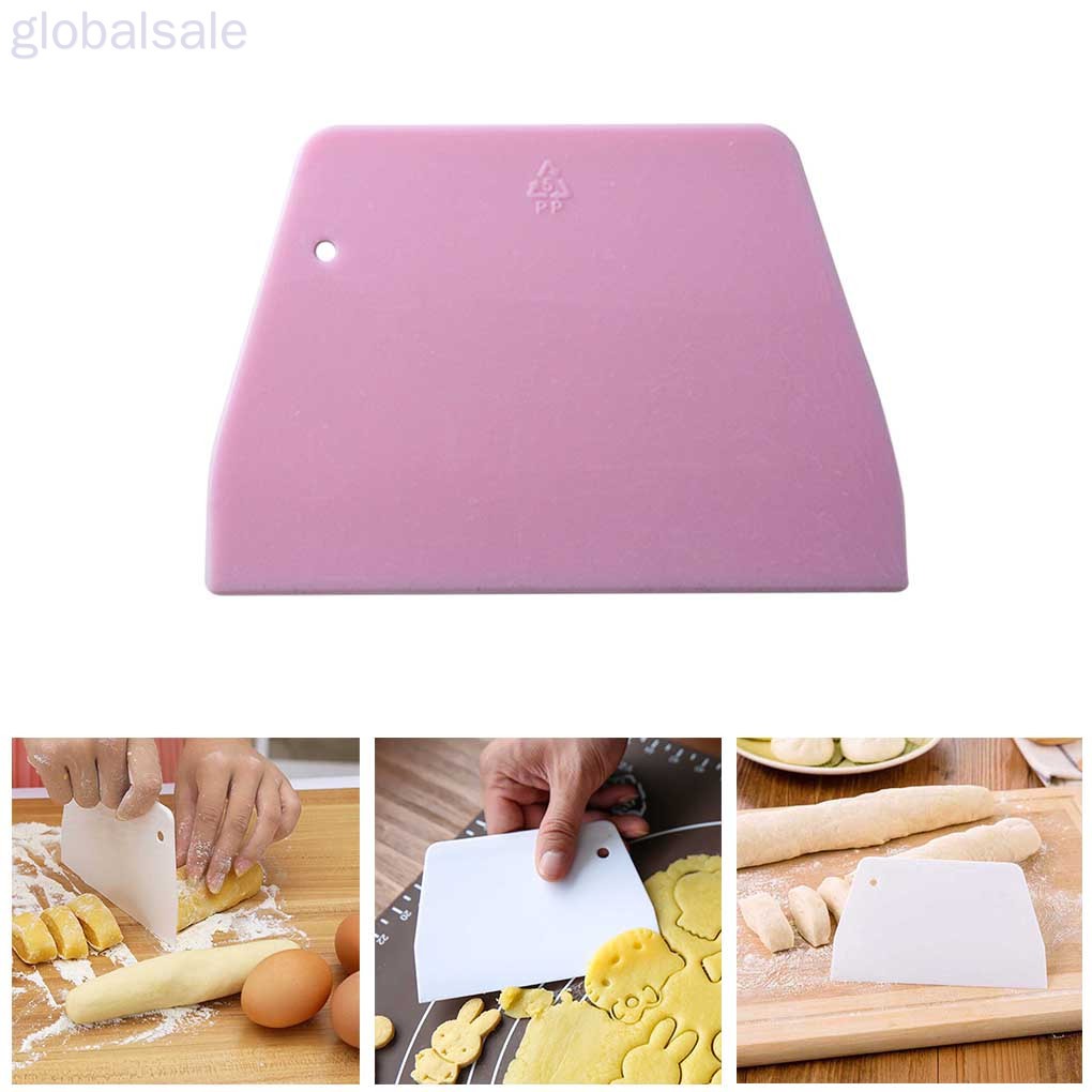 2 Dụng Cụ Vét Bột Làm Bánh Bằng Nhựa Pp Màu Hồng