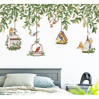 Decal giấy dán tường [MẪU MỚI] Decan Vườn én