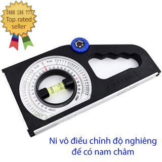 Thước đo góc, thước đo độ nghiêng công trình. thước ni vô chỉnh độ nghiêng. ni vô xoay