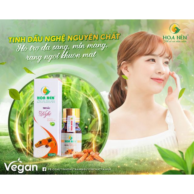 Tinh dầu Nghệ - Hoa Nén - Khử mùi, mờ sẹo, dưỡng trắng da - 10ml