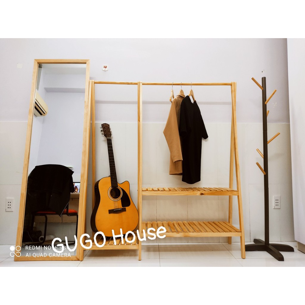 ( Giảm giá cả năm ) Giá treo quần áo chữ A đôi GUGO Kiểu Dáng Hàn Quốc Bằng Gỗ Thông Tự Nhiên Nhập Mỹ Cao Cấp. | BigBuy360 - bigbuy360.vn