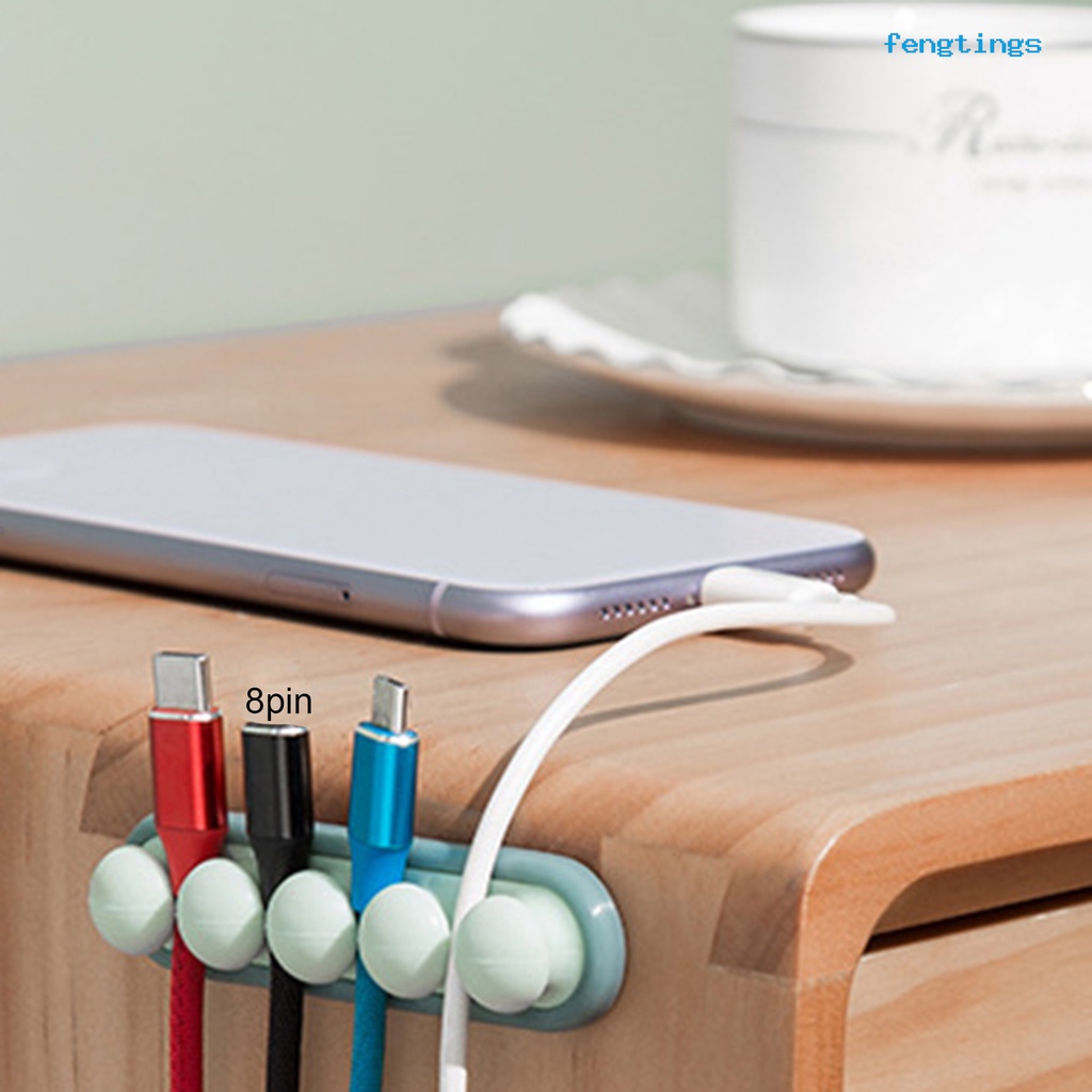 【f1】Kẹp Giữ Dây Cáp Bằng Silicone Tự Dính Chống Tĩnh Điện