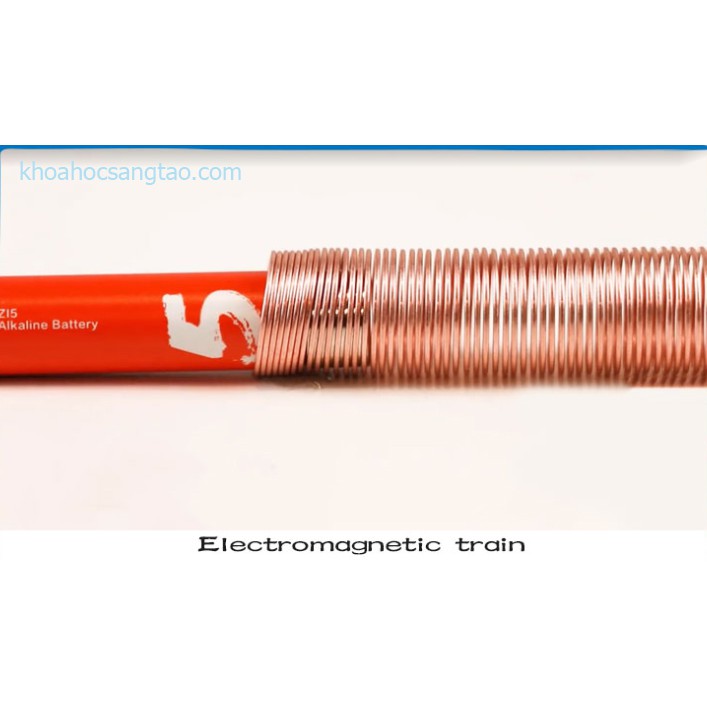 Tàu điện nam châm tự chế-Đồ chơi khoa học sáng tạo