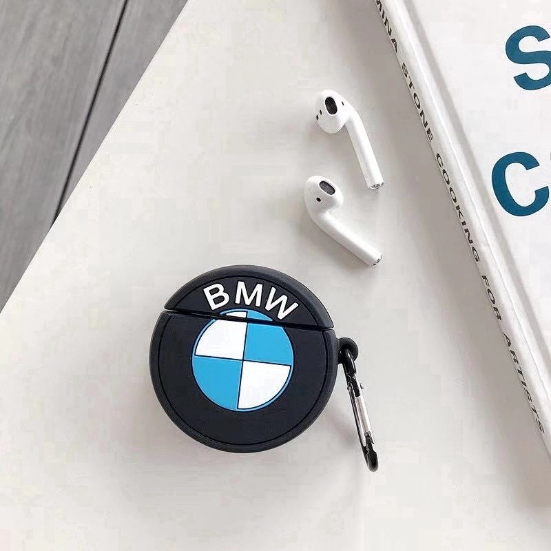 ☘️Tặng kèm móc☘️ Case bao airpod silicon 1 2 biểu tượng Mercedes Benz và BMW - Vỏ bọc đựng tai nghe không dây i11 i12