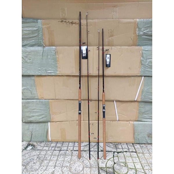 Cần Câu Cá Cán Gỗ Abu Garcia Piranha Khoen Fuji, Cacbon Xoắn toàn thân siêu đẹp