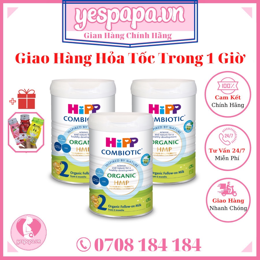 [CHÍNH HÃNG] Sữa bột dinh dưỡng HiPP 2 Combiotic Organic HMP 800g Yespapa.vn