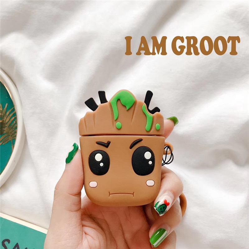 Ốp silicone hình siêu anh hùng The Avengers cho Airpods