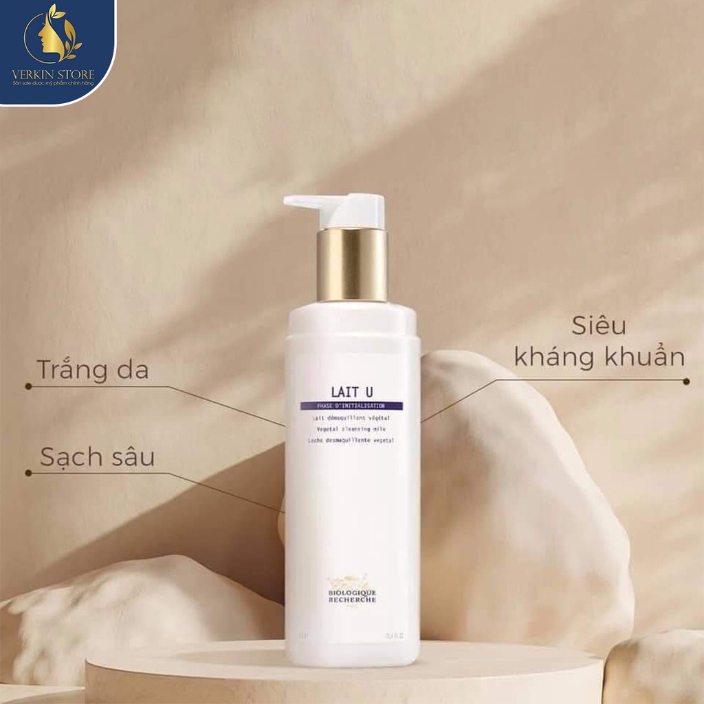 Sữa rửa mặt Biologique Recherche Lait U cho da dầu mụn 20ml  - Verkin Store