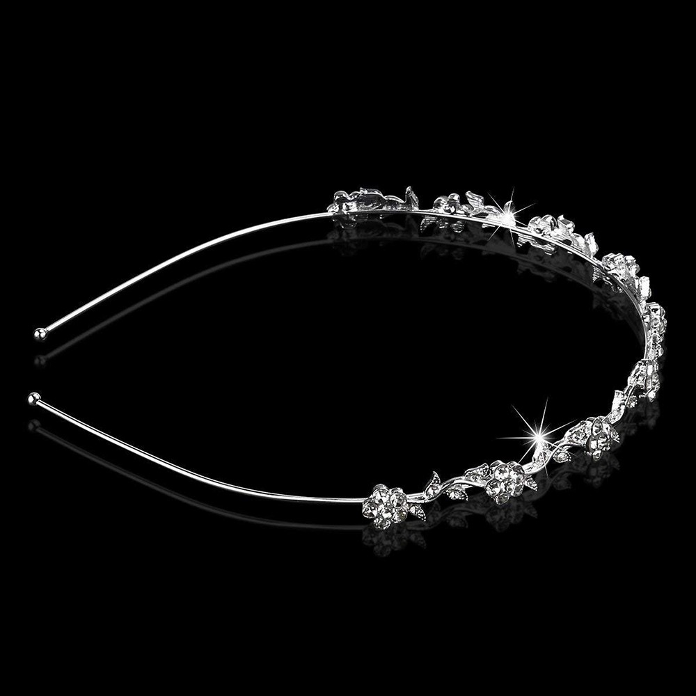 Cài tóc kiểu vương miện đính đá pha lê dành cho cô dâu
