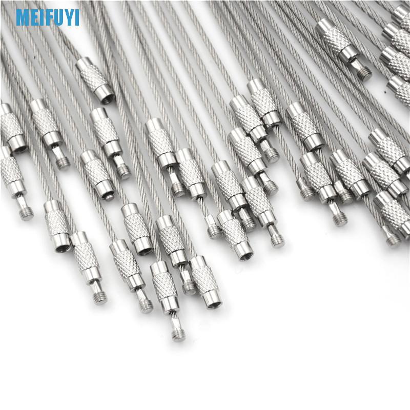 Set 10 dây móc khóa bằng thép không gỉ 10/ 15/ 20cm