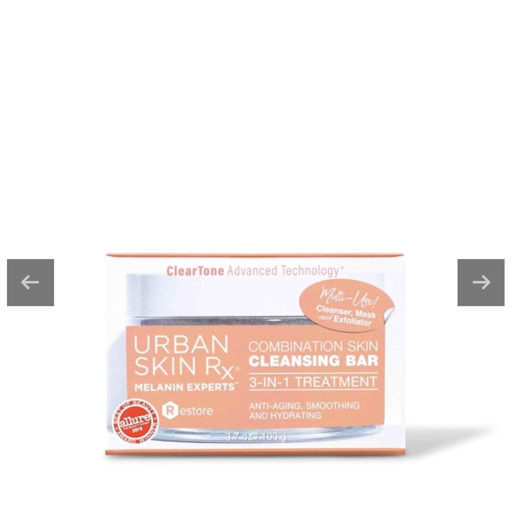 Urban Skin Rx bar rửa mặt Combination Skin Cleansing Bar 3-IN-1 TREATMENT