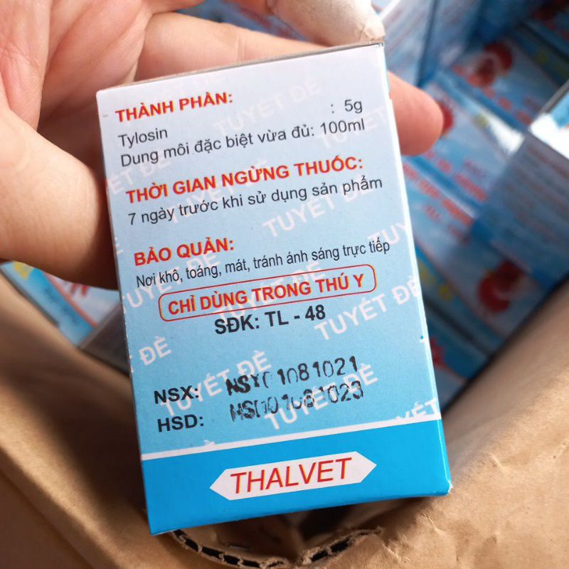 TĐ Tylosin 500 10ml chuyên dành cho gà vịt ngan chim cút