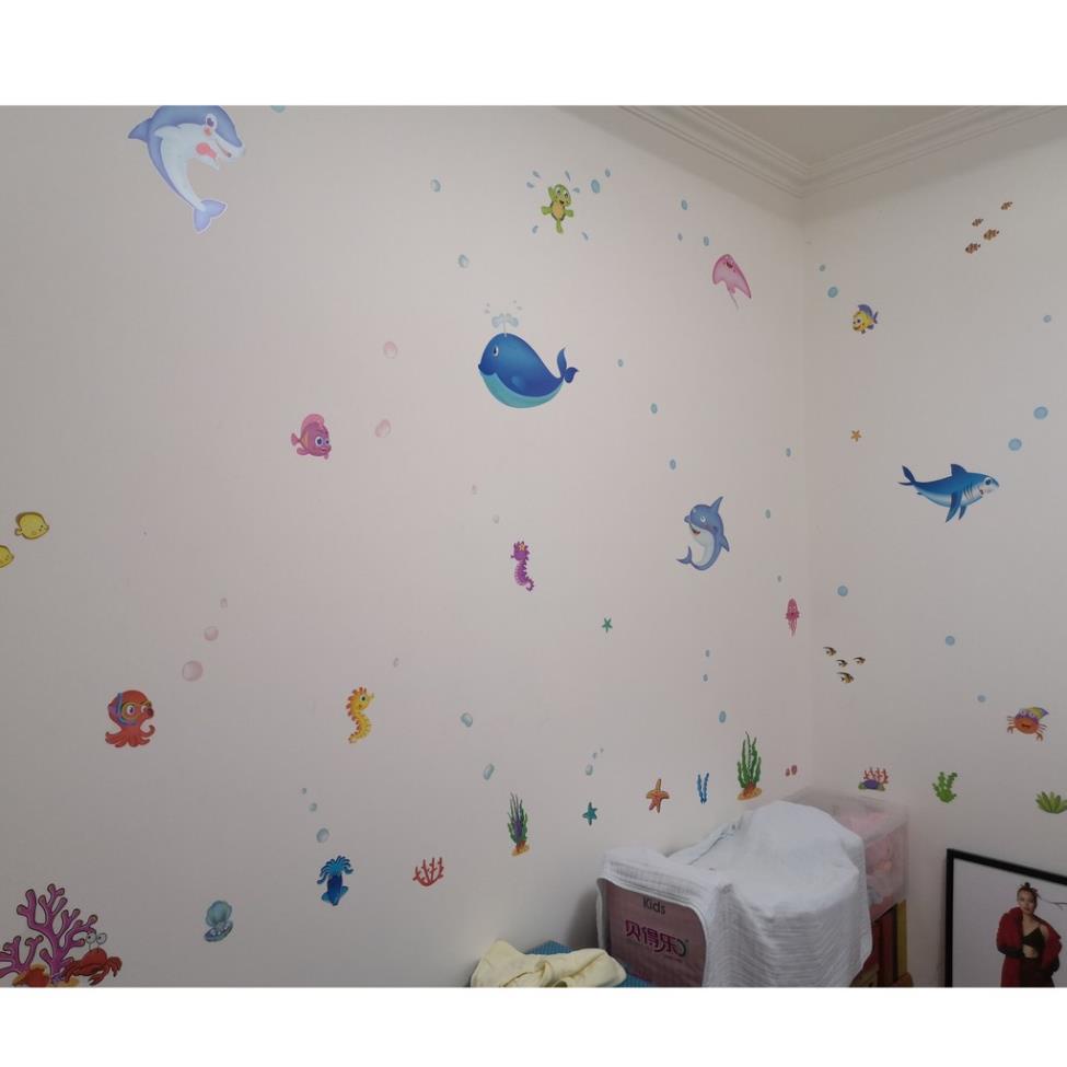 Tranh decal dán tường cho bé - Động Vật + Đoàn Tàu- Trang Trí Phòng ngủ