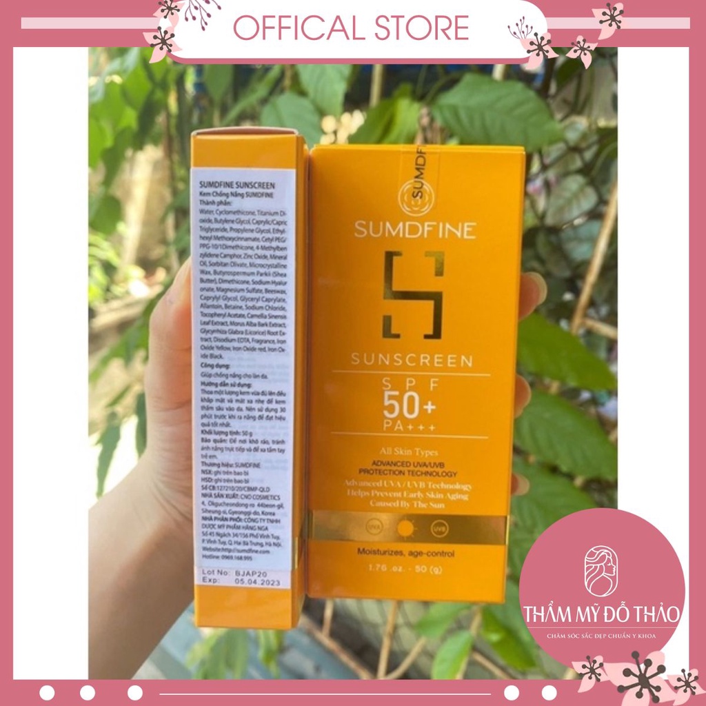 📣 KEM CHỐNG NẮNG SUMDFINE SUNSCREEN SPF 50+, PA +++ 💯💯