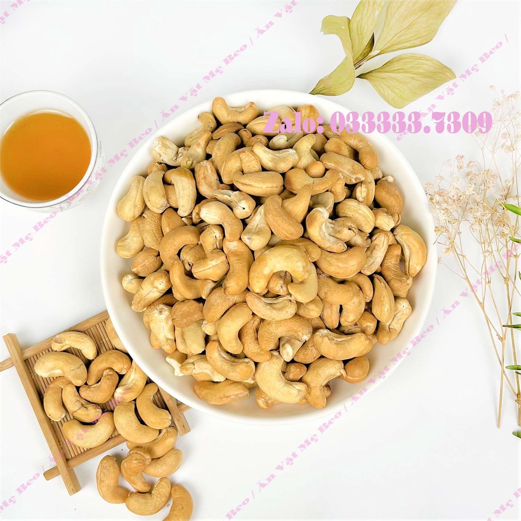 Hạt điều rang muối Bình Phước Nguyên Hạt Sạch Vỏ STiêng loại A 500gr