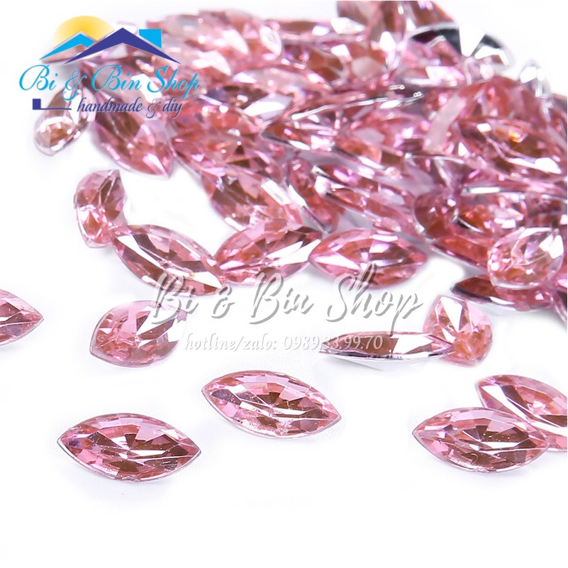 Gói Đá Kết Lá Me 5x10mm Đính Kết Trang Phục, Làm Phụ Kiện Thời Trang