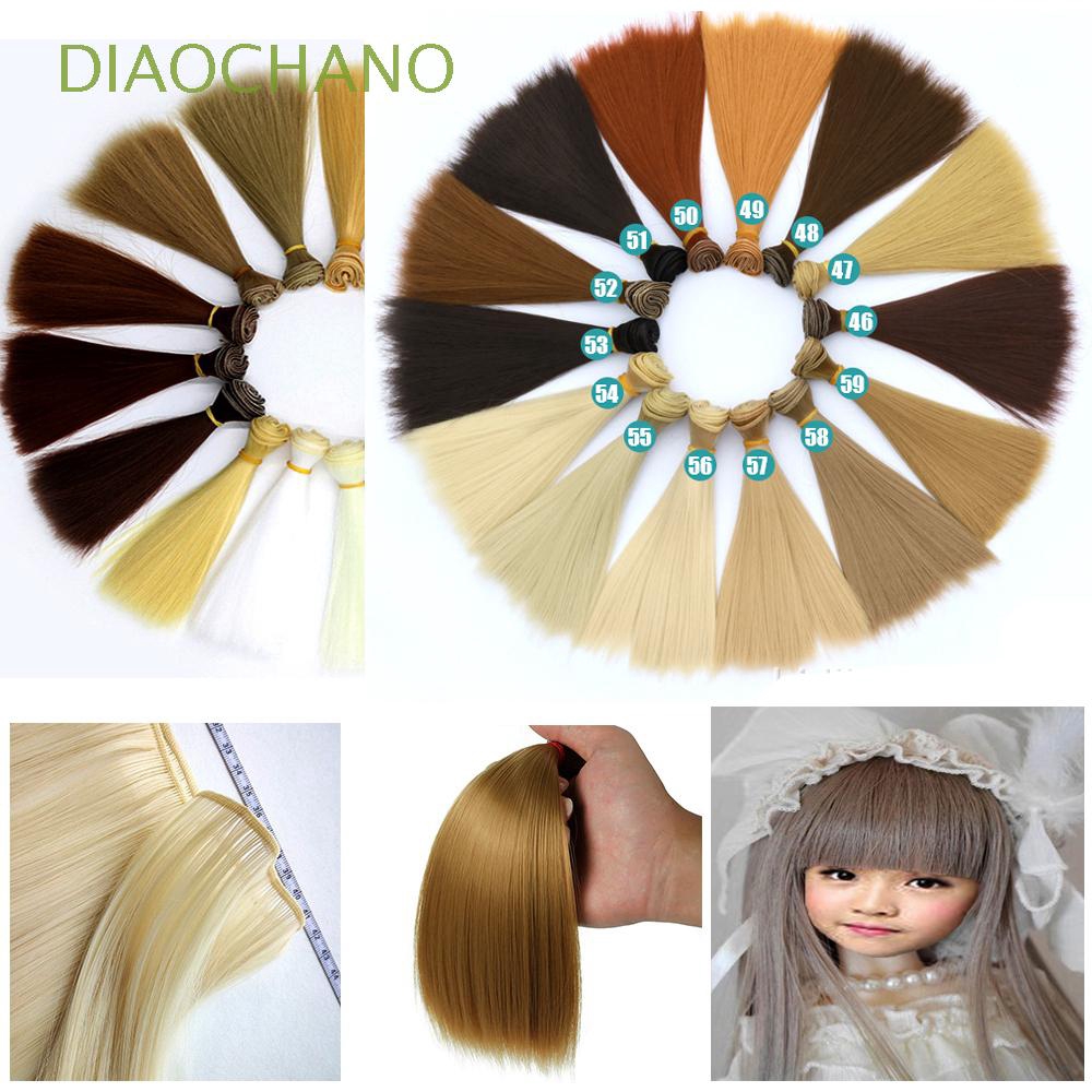 DIAOCHANO 1PC 14 colors High Quality High-temperature Wire 15cm Synthetic Fiber Wig Hair