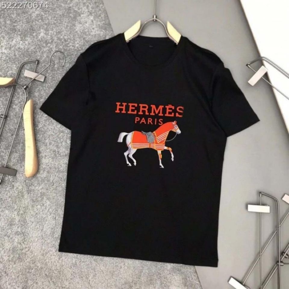 Áo Thun Tay Ngắn In logo Hermés/Châu Âu Thời Trang Xuân Hè Cho Cặp Đôi587985