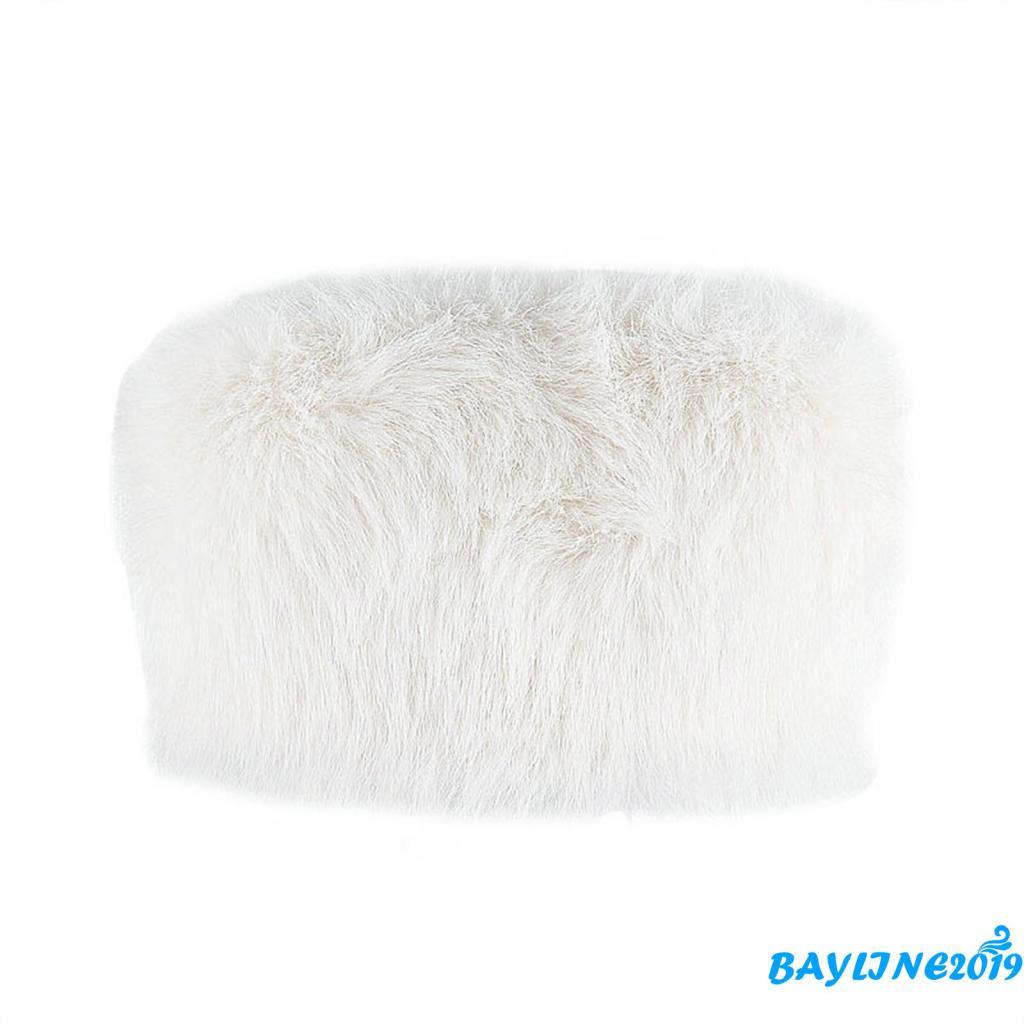 Áo Ống Màu Trơn Phối Lông Có Khóa Kéo Sau Lưng Dành Cho Nữ Đi Tiệc Tùng