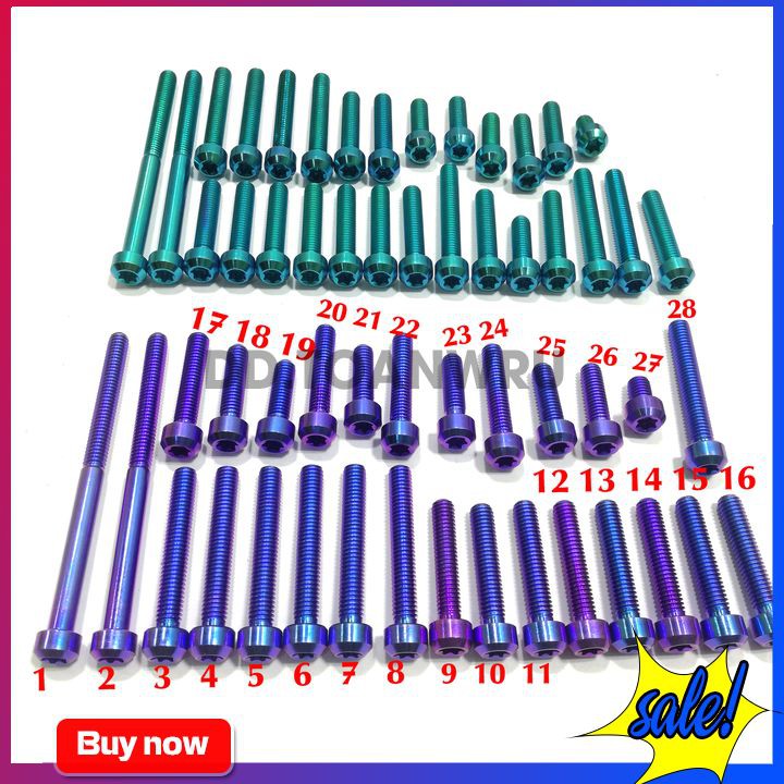Full Bộ Ốc Gắn Lốc Máy cho xe Raider Fi - Siêu chất Siêu rẻ