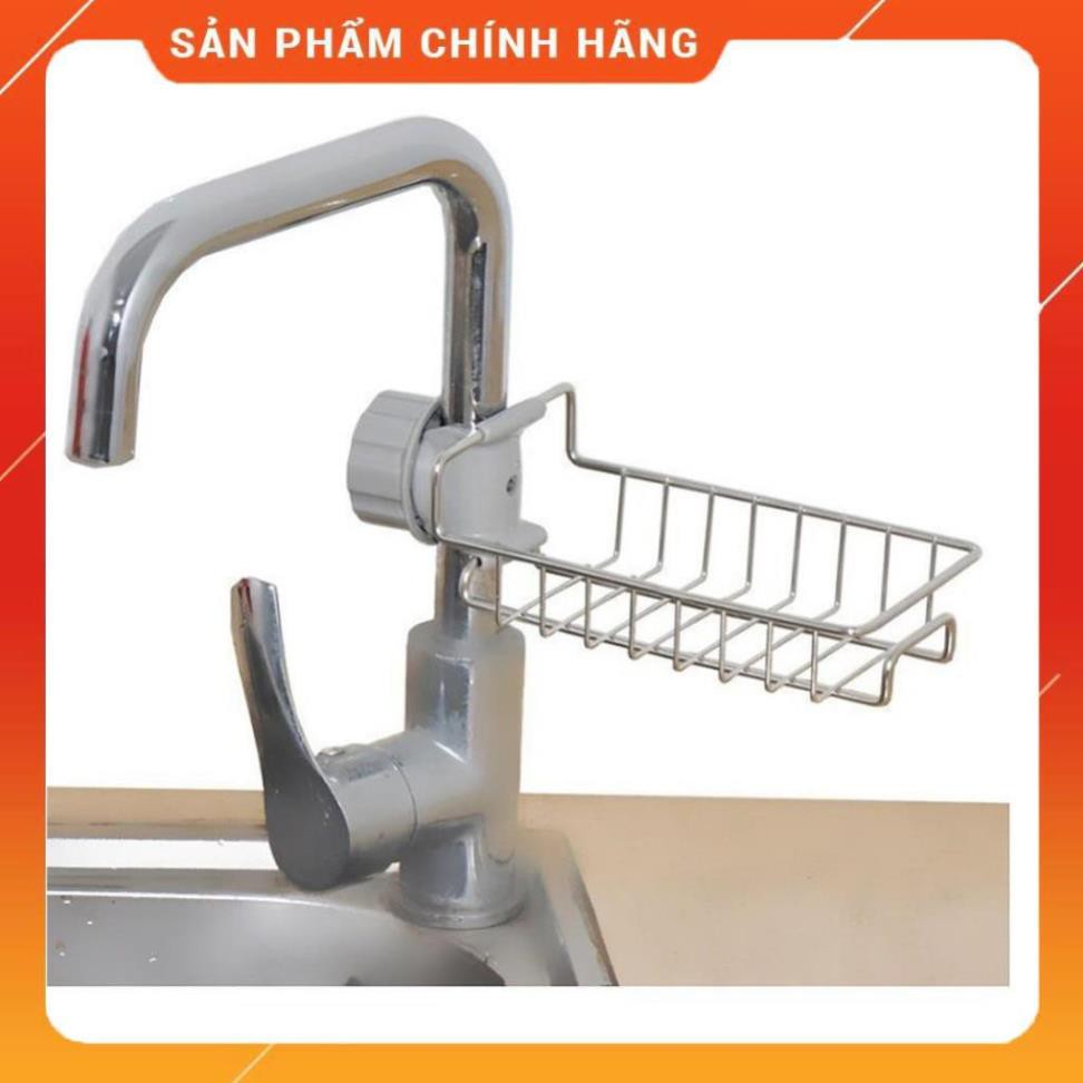 [FreeShip] Giá để đồ cài cạnh vòi nước rửa bát nhà tắm bằng inox. Huy Anh