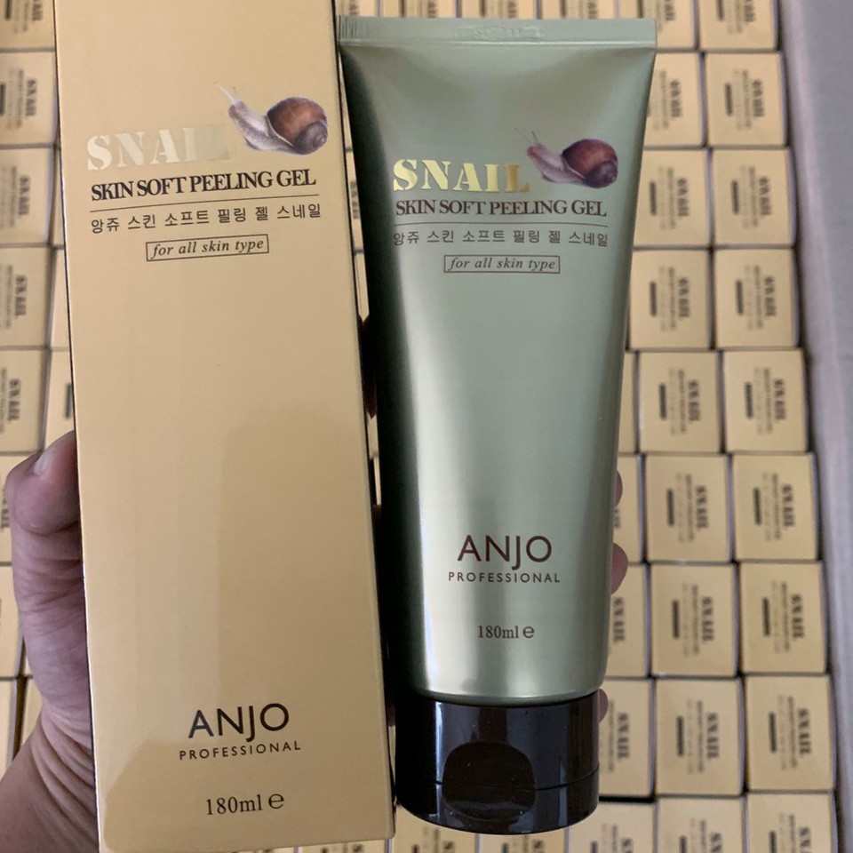 Tẩy tế bào chết Anjo Snail Skin Soft Peeling Gel 180ml Hàn Quốc QM Beauty