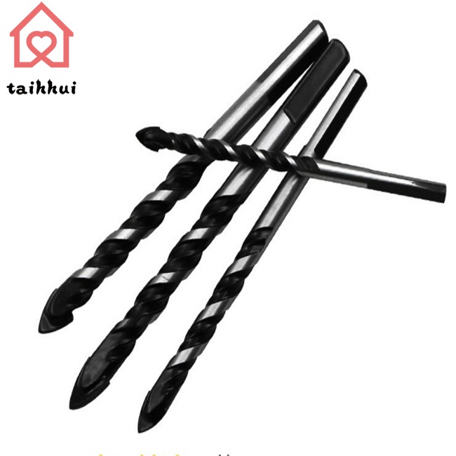 Mũi Máy khoan đa năng Bit hợp kim Tam giác Gạch bê tông Thủy tinh - Bán lẻ đủ kích thước