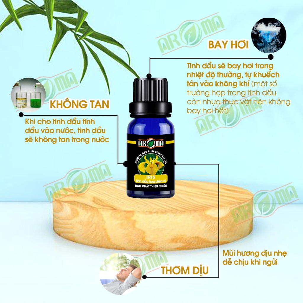 Tinh dầu Hoa diên vĩ AROMA Iris Essential Oil, tinh dầu thơm phòng, thư giãn