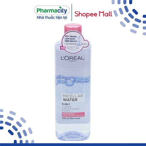 Nước tẩy trang L'Oreal dưỡng ẩm Micellar Water Moisturizing (400ml)