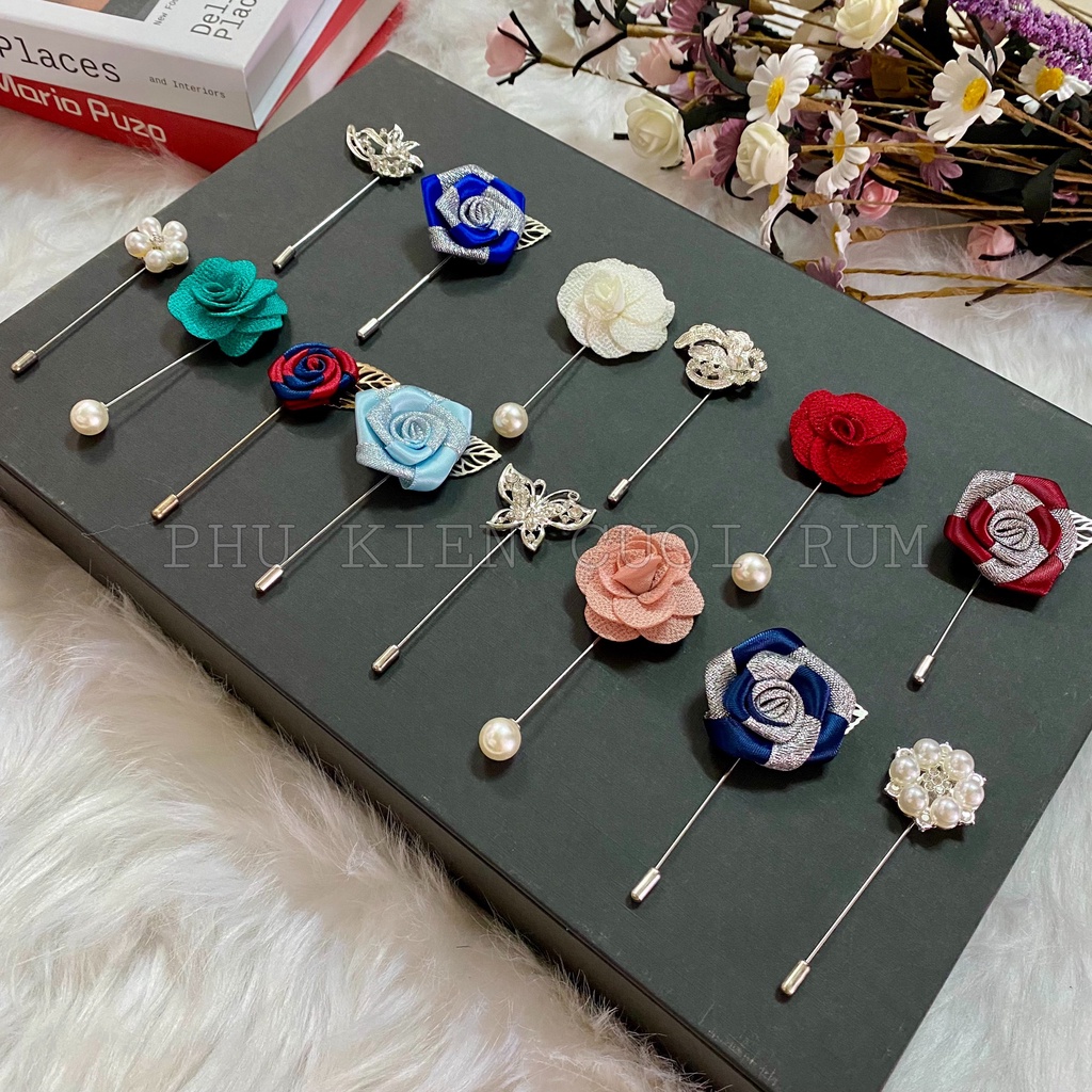 Ghim cài áo Vest, Tag cài áo Veston, sơ mi - Phụ kiện cưới Rum