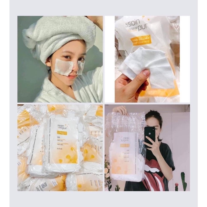 Bông tẩy trang Pháp 600 miếng Tetra Medical