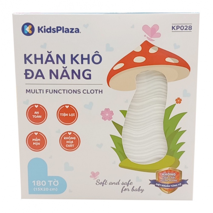 Khăn vải khô đa năng Kids Plaza 180pcs KP028