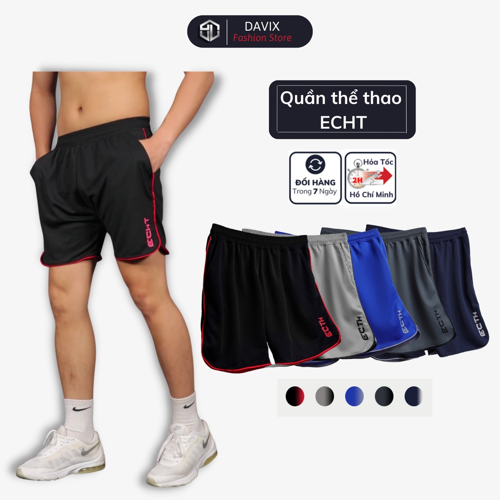 Quần đùi tập gym nam BAO GIÁ VN quần thun thể thao cho nam thoáng mát siêu bền siêu chất - 𝗤𝗗ECHT