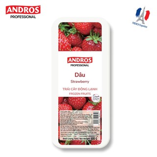 ANDROS - Dâu đông lạnh (Frozen Strawberry) - Trái cây đông lạnh - Hộp 600g