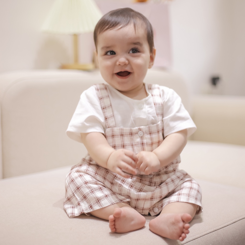 Yếm quần cho bé SODA KIDS thiết kế 2 túi, chất liệu linen Hàn mềm, mát