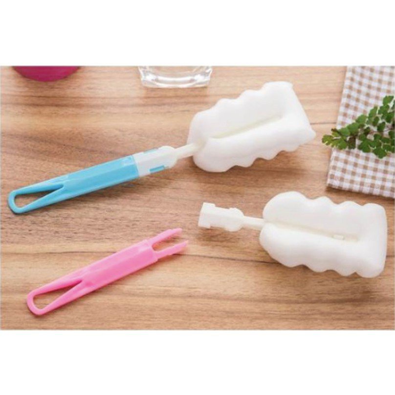 Cọ Xốp Hai Màu Có Mút Xốp Giữ Nhiệt Cho Bình Sữa Em Bé Mpasi Kc0666